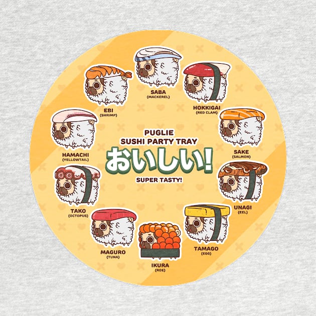 Sushi Party Tray by Puglie Pug 